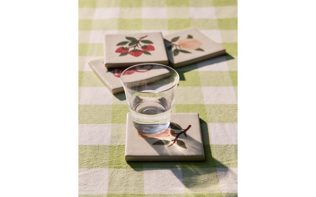 PACK OF FRUIT STONEWARE COASTERS (PACK OF 4)