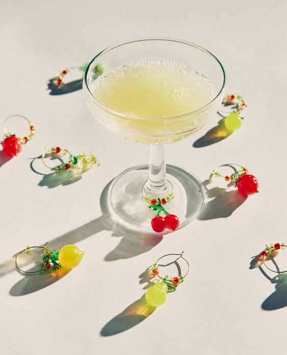 PACK OF FRUIT GLASS CHARMS (PACK OF 6)