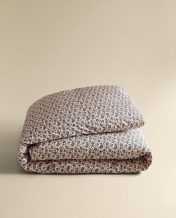 KIDS' FLORAL COTTON DUVET COVER