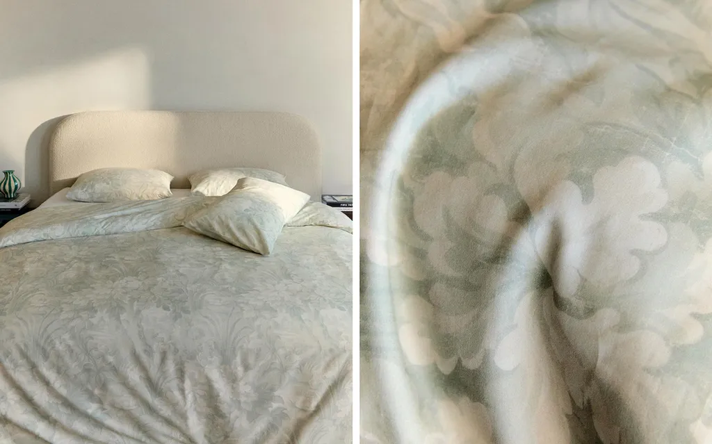 DUVET COVER WITH FLORAL AND BRANCH PRINT