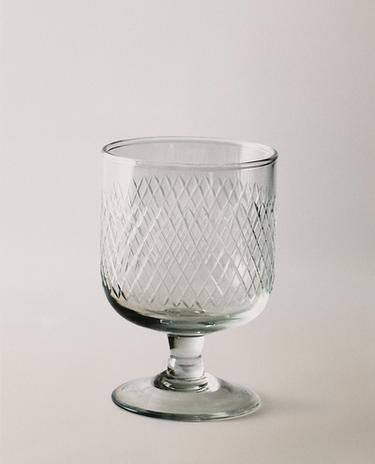 雕刻玻璃高脚杯