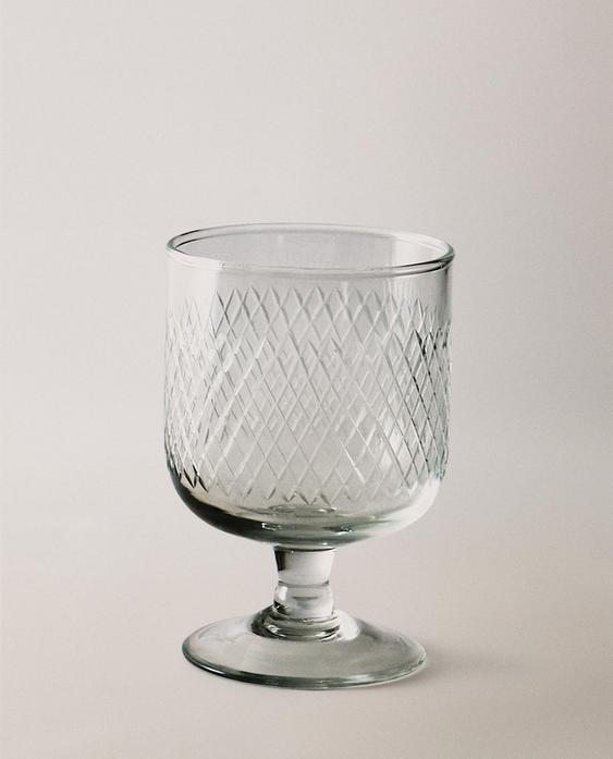 雕刻玻璃高脚杯