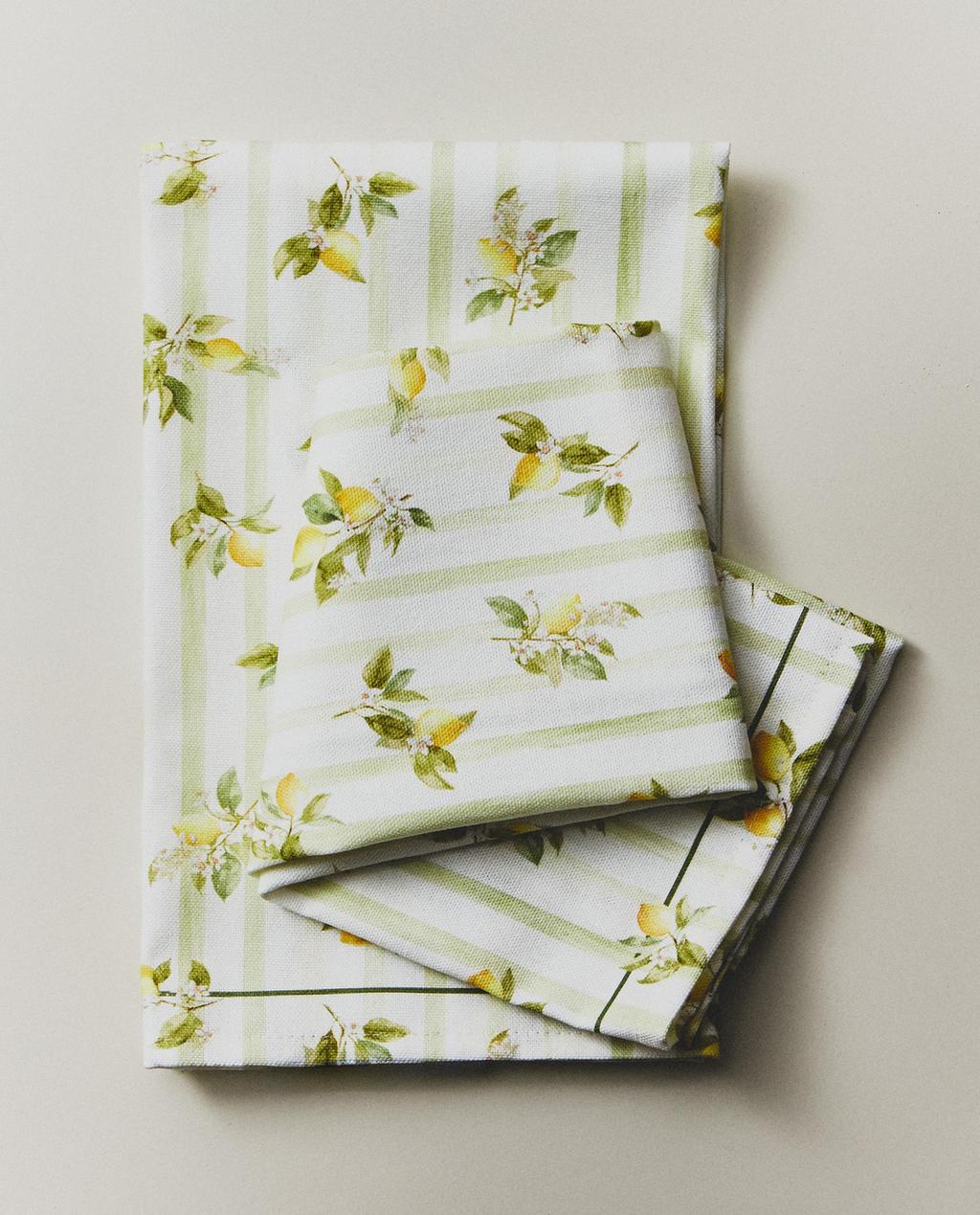 PACK OF COTTON LEMON TEA TOWELS (PACK OF 2)