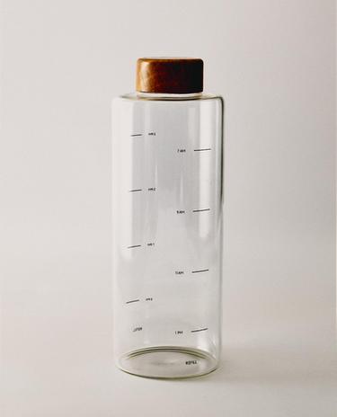 橡木高硼硅玻璃水瓶