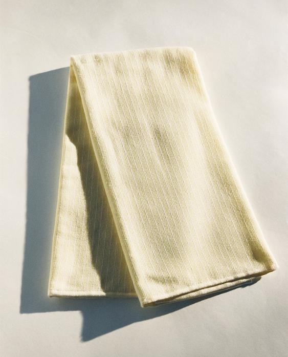 STRIPED COTTON TERRY TEA TOWEL