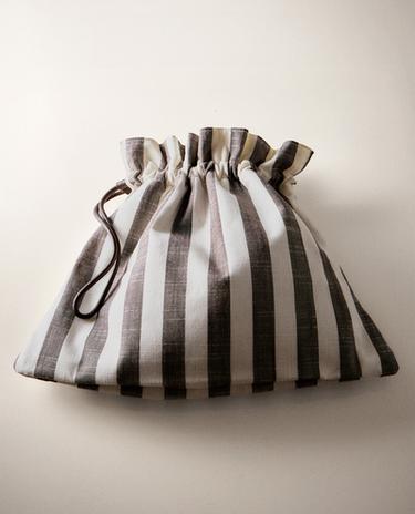 STRIPED MINI HANDBAG