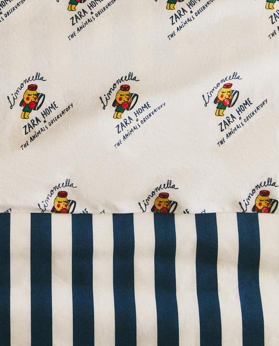 LIMONCELLA X THE ANIMALS OBSERVATORY KIDS’ FLAT SHEET