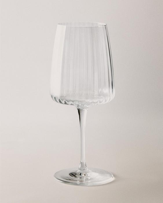线条设计大号玻璃高脚杯