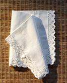 PACK OF EMBROIDERED AND LACE TRIM COTTON NAPKIN (PACK OF 2)