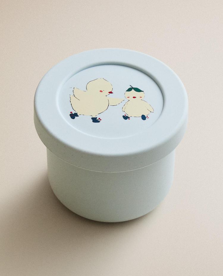 小鸡图案儿童硅胶餐盒