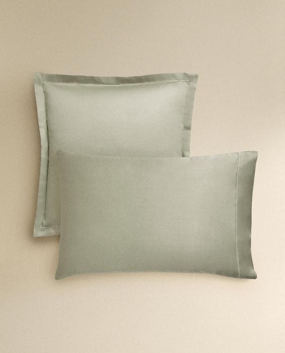 SATEEN PILLOWCASE WITH TRIM (300 THREAD COUNT)
