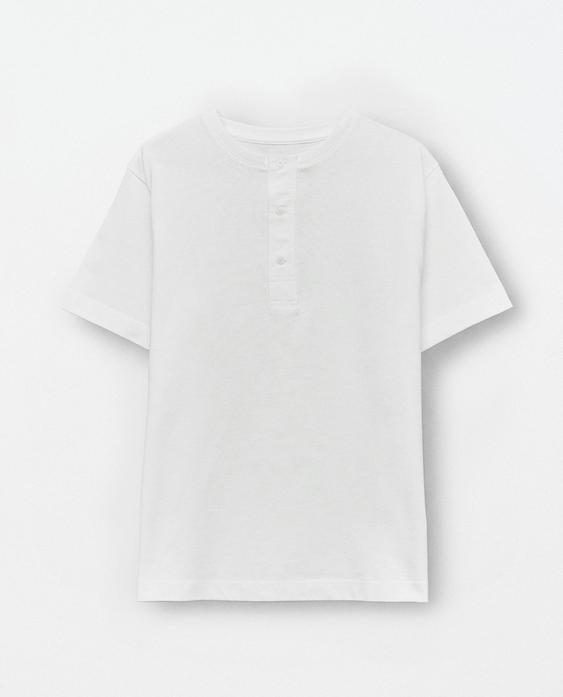 COTTON T-SHIRT WITH BUTTONS