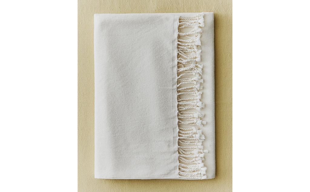 FRINGED COTTON BEACH TOWEL