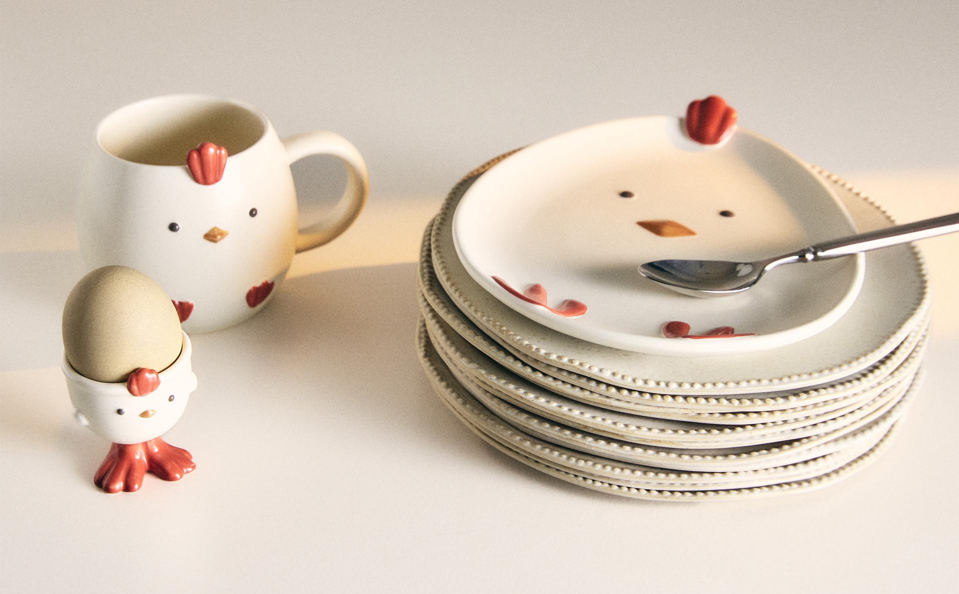 KIDS’ PORCELAIN HEN DINNER SET
