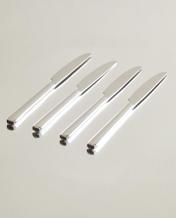 PACK OF SHINY STEEL KNIVES (PACK OF 4)