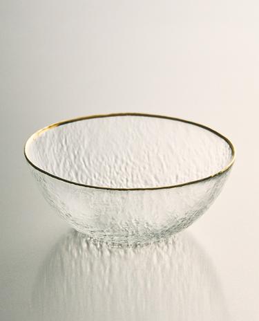金色边浮雕玻璃碗