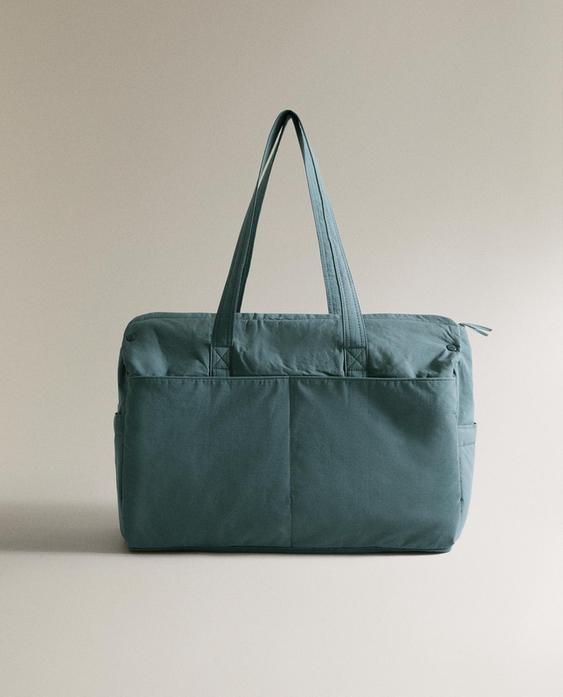 LEAF PRINT COTTON MATERNITY BAG