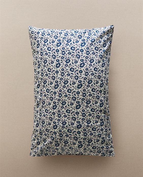 KIDS' FLORAL COTTON PILLOWCASE