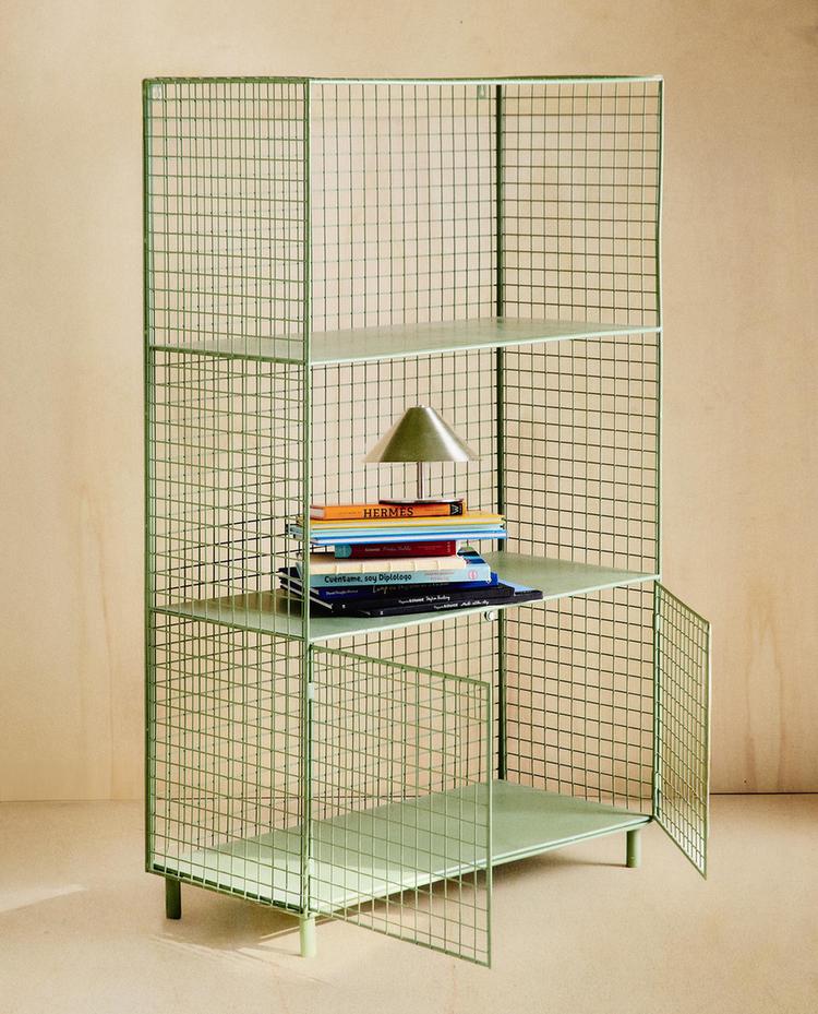 METAL BOOKCASE WITH DOORS