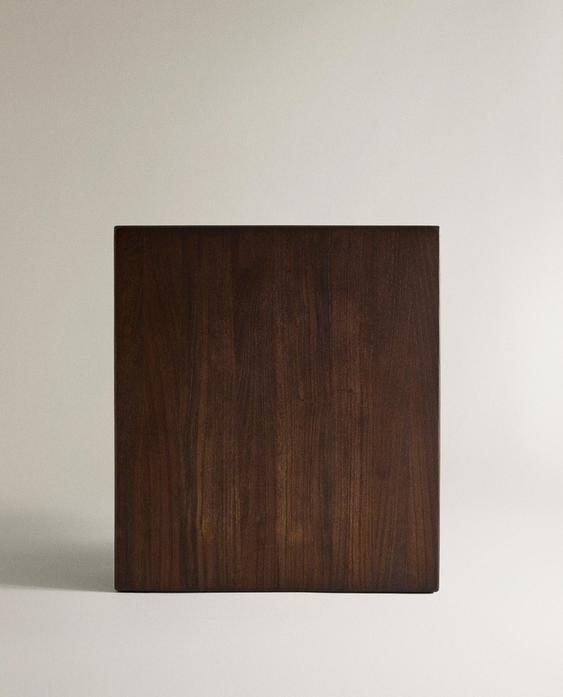 WOODEN CUBE SIDE TABLE