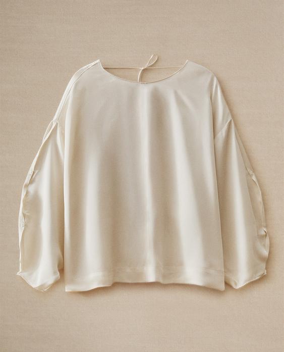 FLOWING SATEEN SHIRT