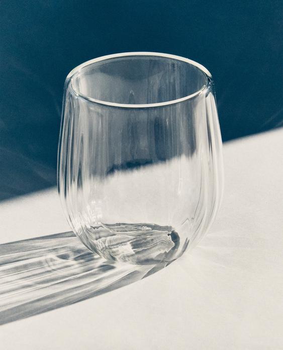 DOUBLE-WALL BOROSILICATE TUMBLER WITH LINES
