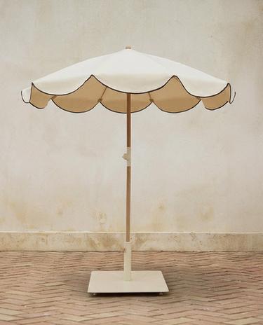 BEACH UMBRELLA WITH CONTRAST EDGE (ø 160CM)