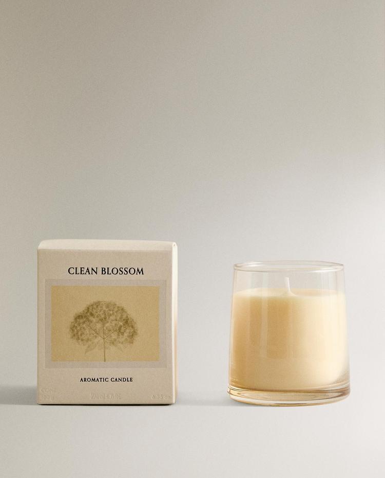 (180 G) CLEAN BLOSSOM SCENTED CANDLE