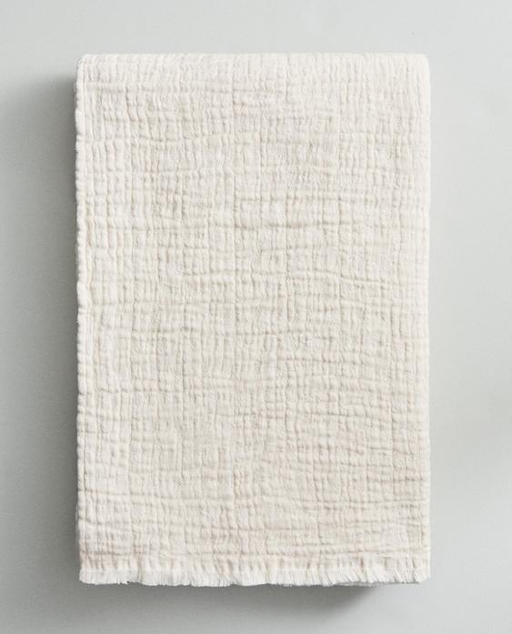 TEXTURED JACQUARD THROW