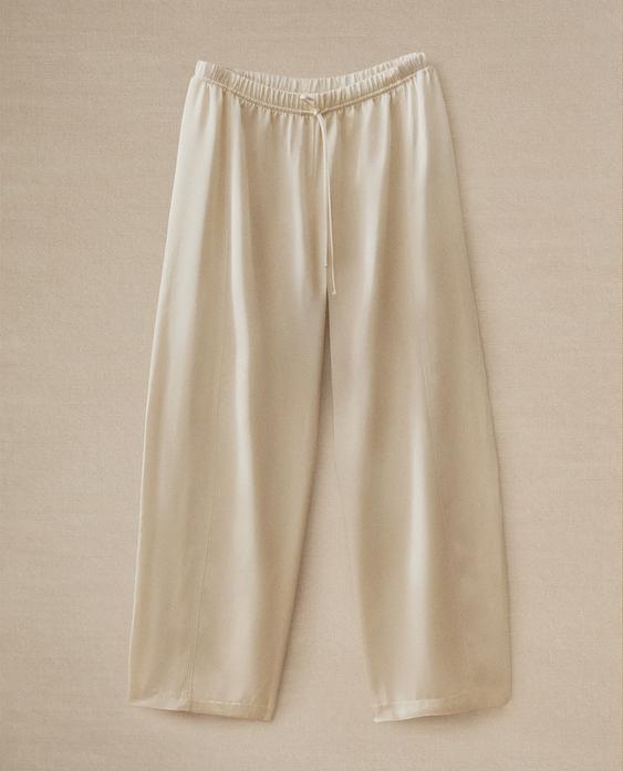FLOWING SATEEN TROUSERS