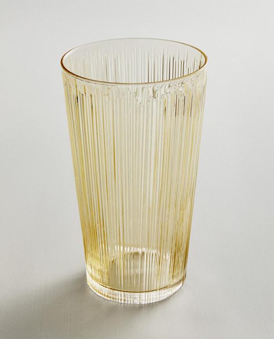 DECORATIVE TALL GLASS VASE