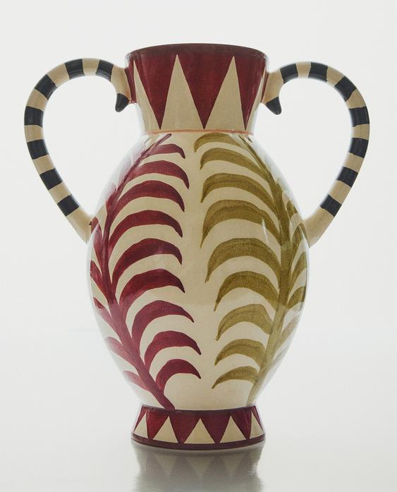 CERAMIC VASE WITH DOUBLE HANDLE