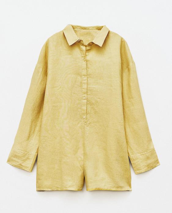 LINEN JUMPSUIT WITH BUTTONS
