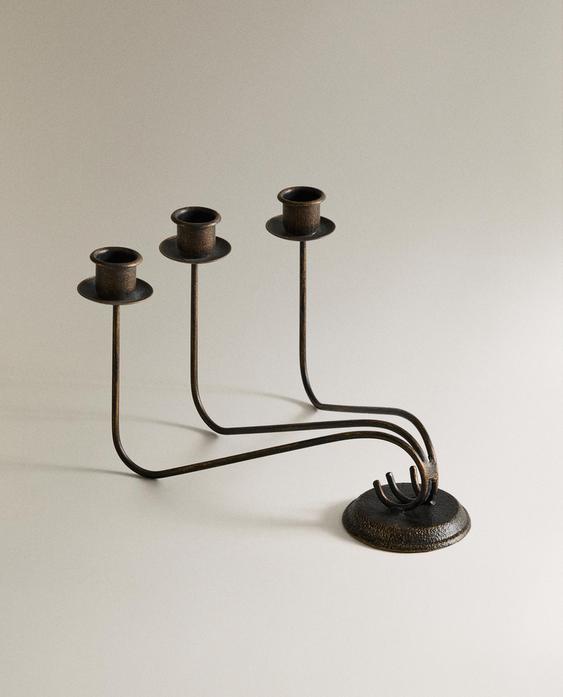 TRIPLE IRON CANDELABRA