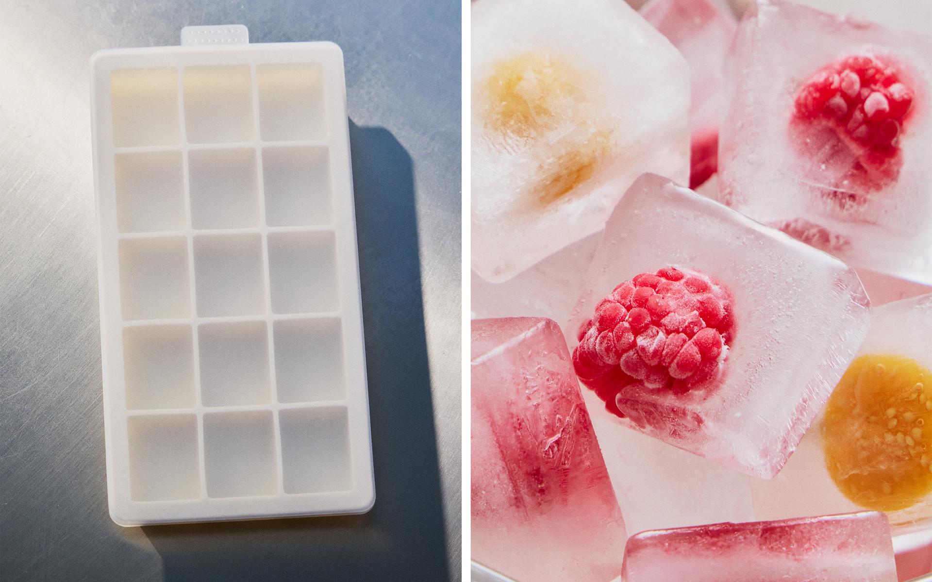 SILICONE ICE BUCKET TRAY WITH 15 ICE CUBES