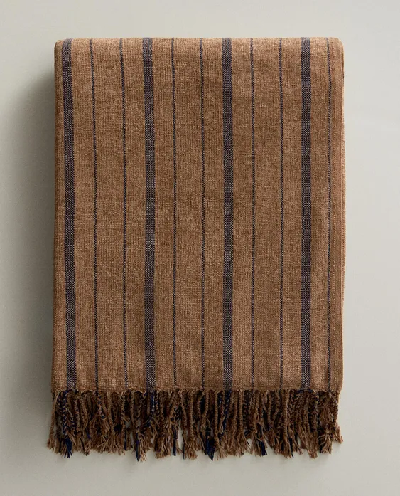 STRIPED CHENILLE THROW