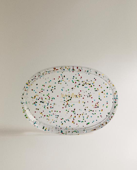 GLITTER RESIN BATHROOM SOAP DISH