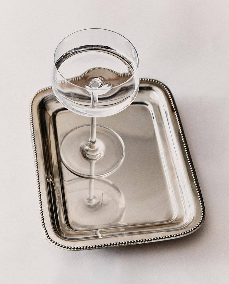 锥形矮脚晶体玻璃杯