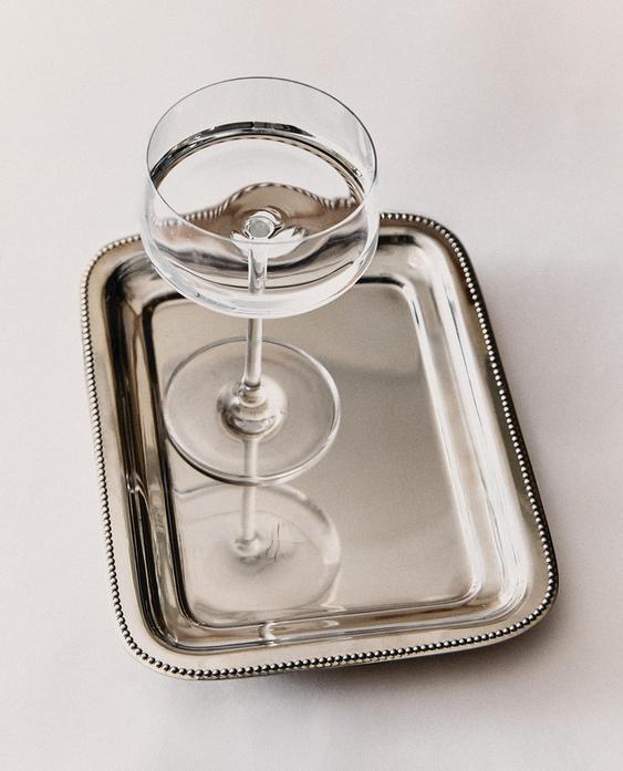 锥形矮脚晶体玻璃杯