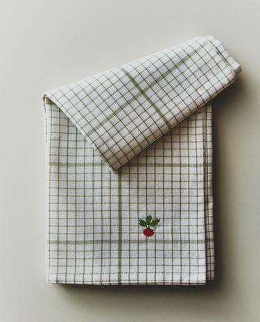 条纹棉质厨房抹布(2 件套)