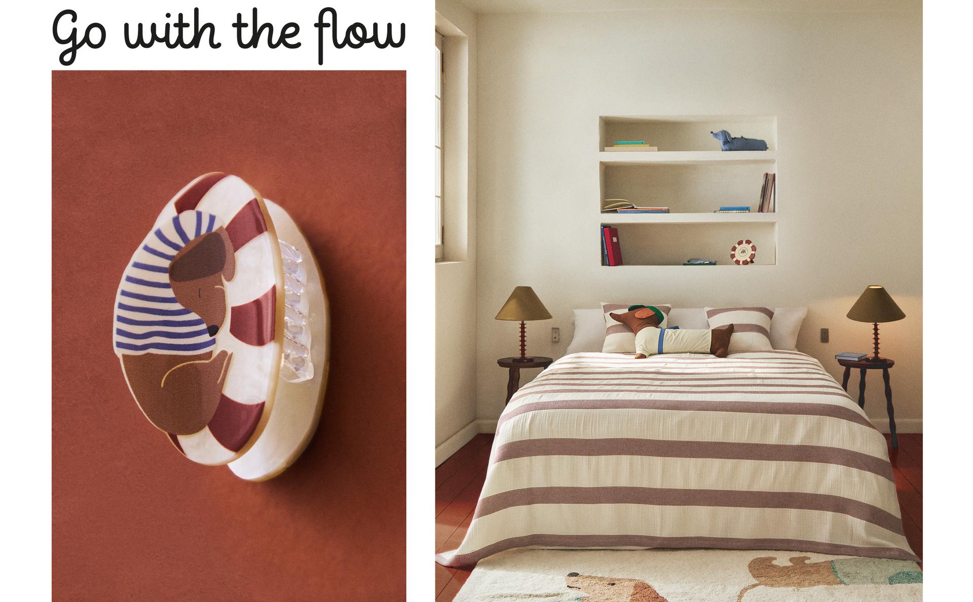 KIDS' PEG, QUILTED BEDSPREAD AND DOG CUSHION