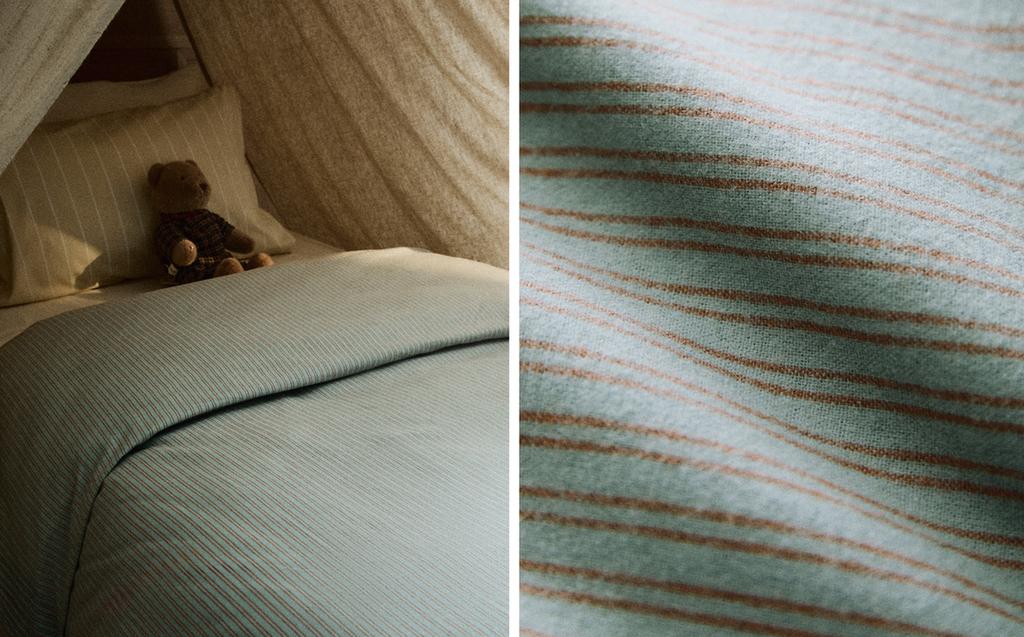 KIDS' STRIPED FLANNEL DUVET COVER