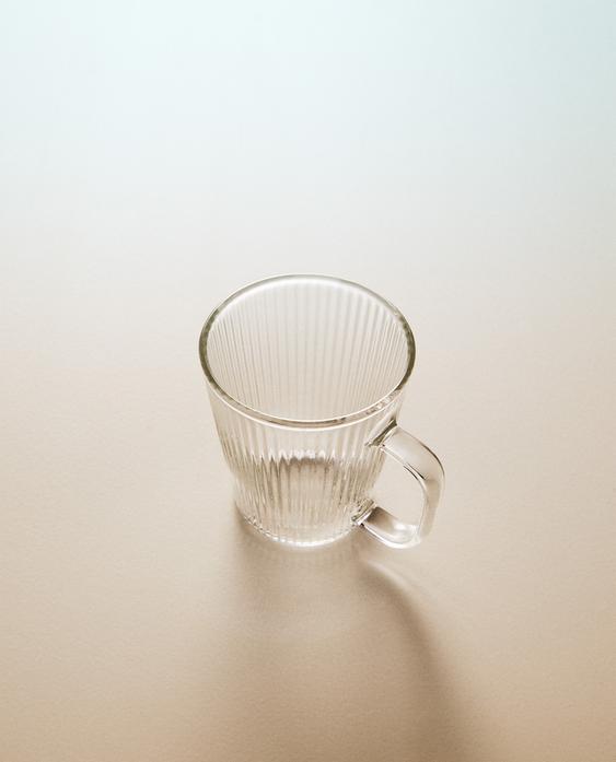 线条设计硼硅玻璃马克杯