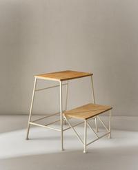 TWO-STEP WOODEN STEP STOOL