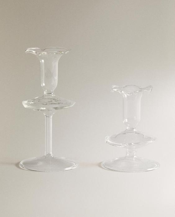 GLASS CANDLE HOLDER
