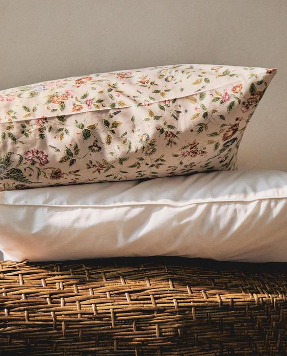 FLORAL SATEEN PILLOWCASE (300 THREAD COUNT)