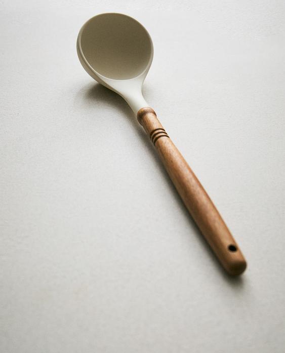 硅胶木质汤勺