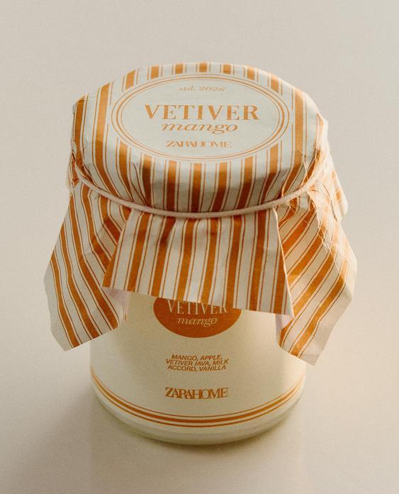 (130 G) VETIVER MANGO SCENTED CANDLE