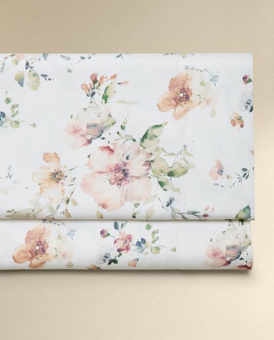 WILD FLOWERS SATEEN FLAT SHEET (300 THREAD COUNT)
