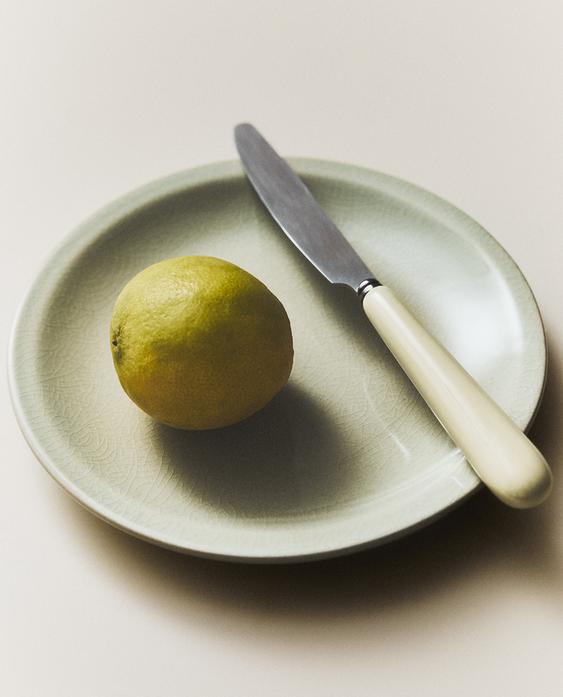 ENAMELLED STONEWARE DESSERT PLATE